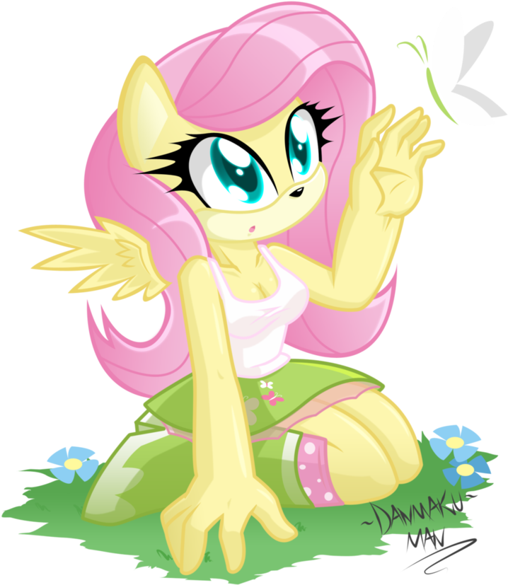 Kindness Emerald Keeper By Danmakuman - Fluttershy As A Sonic Character (827x965)