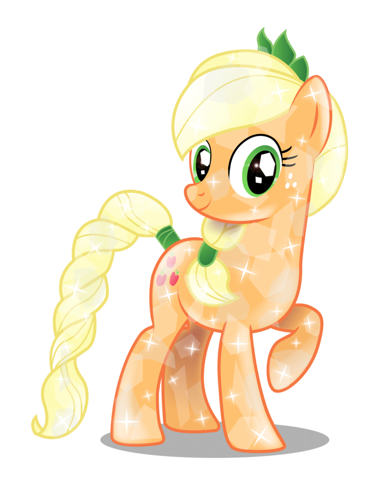Crystal Applejack By Infinitewarlock - Mlp Crystal Applejack (791x1010)