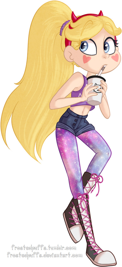 Aesthetic Star Butterfly By Frostedpuffs - Star Vs The Forces Of Evil Memes (639x1171)