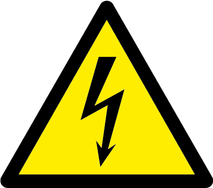Electric Shock Warning Sign (425x425)