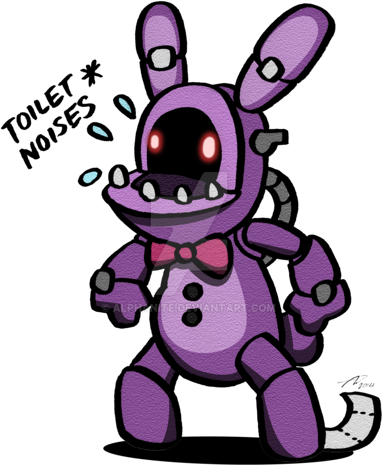 Fnaf2 Toilet Bonnie By Alphanite - Five Nights At Freddy's 2 (800x961)