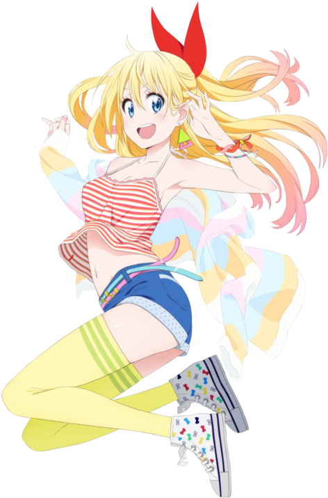 Chitoge Summer - Nao Toyama Heart Pattern (500x735)