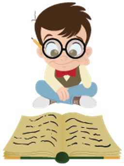 Book Worm Clipart - Bookworm Boy (498x399)