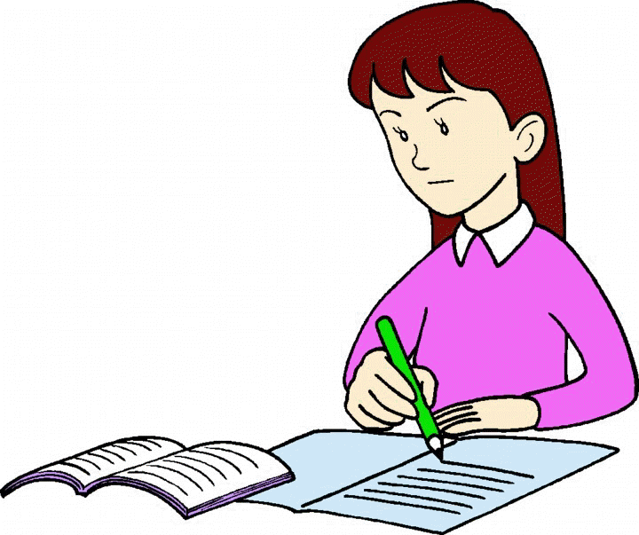 Writing Book Cliparts - Person Writing Clip Art (720x603)