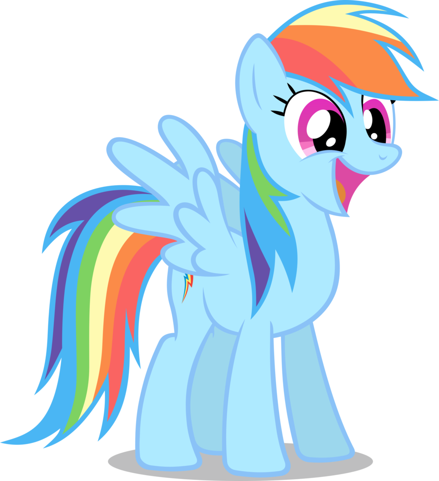 Mlp Rainbow Dash Happy Vector For Kids - Daring Do Pony Equestria Girls (900x986)