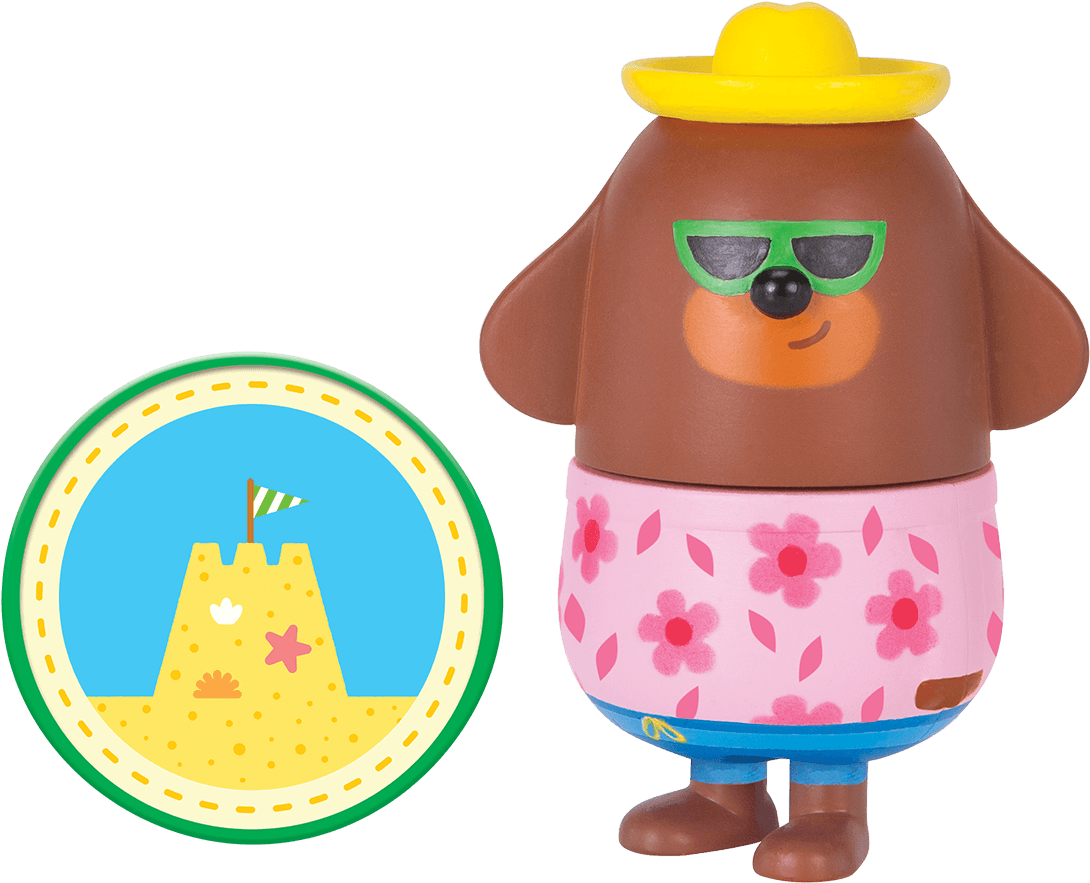 Duggee With Sand Castle Badge - Space Needle (1200x973)