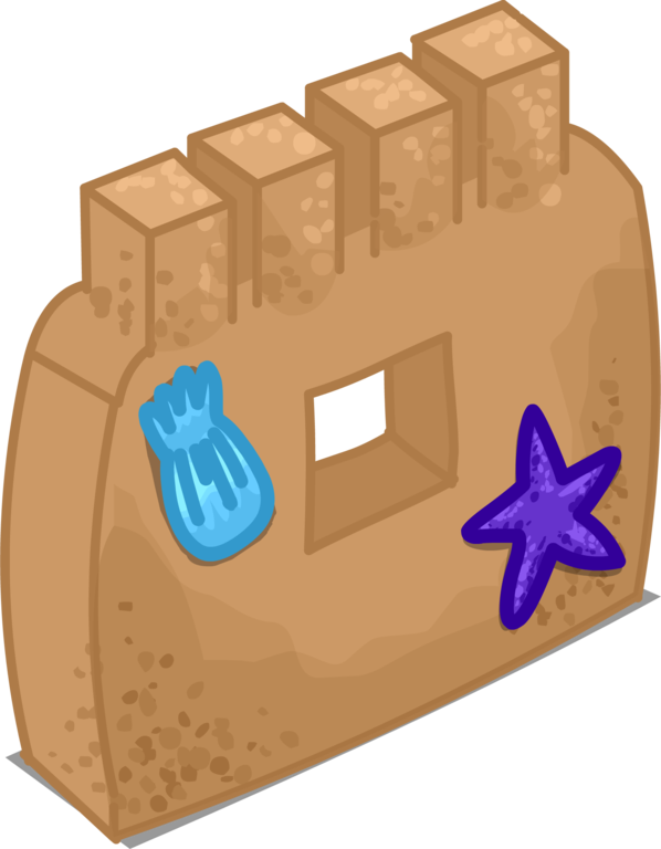 Sand Castle Wall Sprite 005 - Sand Castle Wall Sprite 005 (598x768)