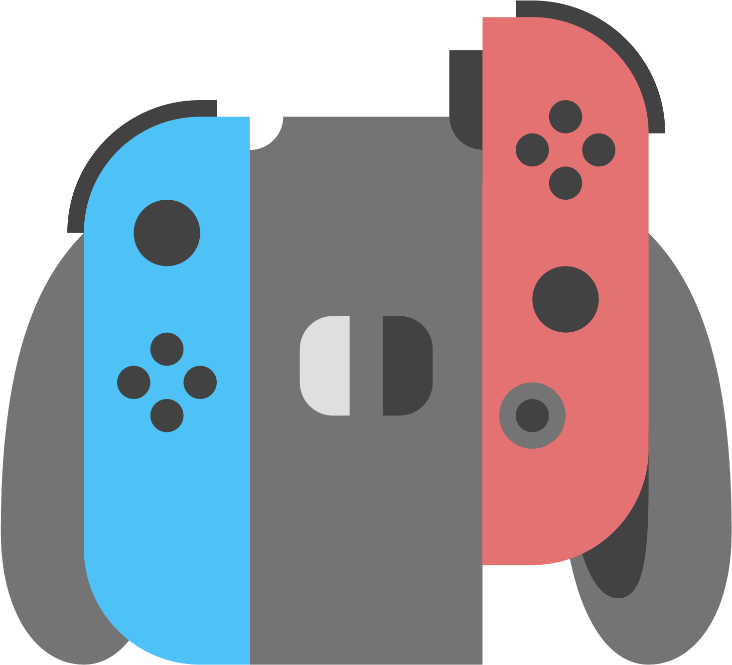 Joystick Clipart Nintendo - Nintendo Switch Controller Cartoon (1600x1600)