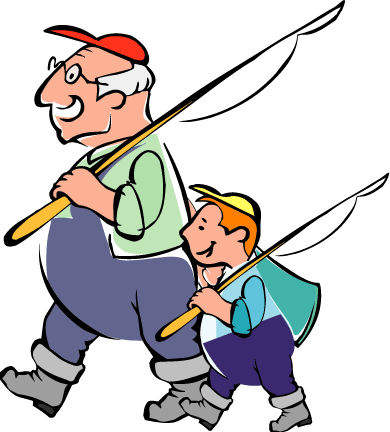 Painting Clipart Hobby - My Hobby Is Fishing (390x432)
