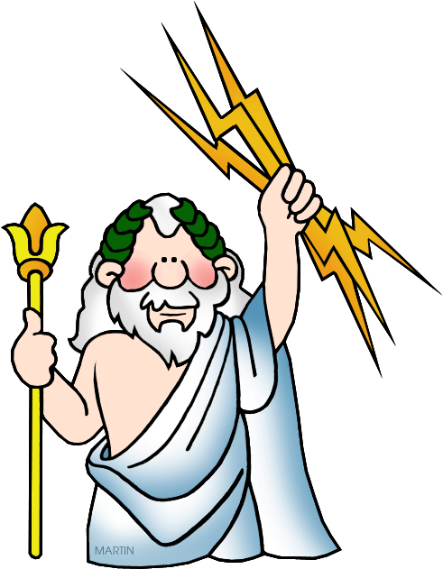 Zeus / Jupiter - Zeus Clipart Png (513x648)
