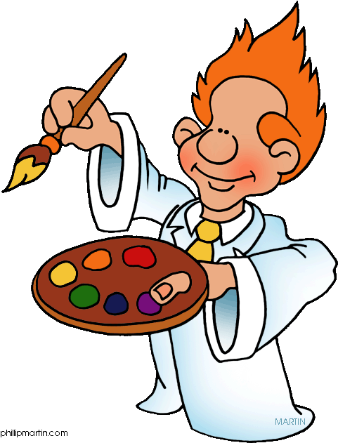 Artist Free Art Clip Art By Phillip Martin Painter - Phillip Martin Clipart Paint (505x648)