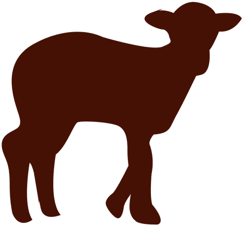 Sheep Silhouette In Red - Silhouette Goat (512x512)