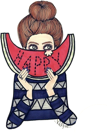 Amigas Tumblr Desenho Png - Desenhos Tumblr Happy (430x512)