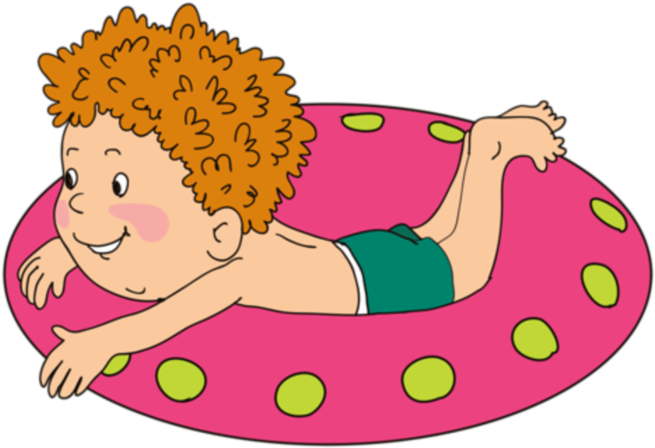 Child Cartoon Swimming - การ์ตูน ว่า ย น้ำ Png (700x514)