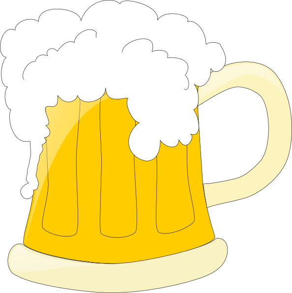 Clipart Beer - Beer Clipart Black Background (594x596)