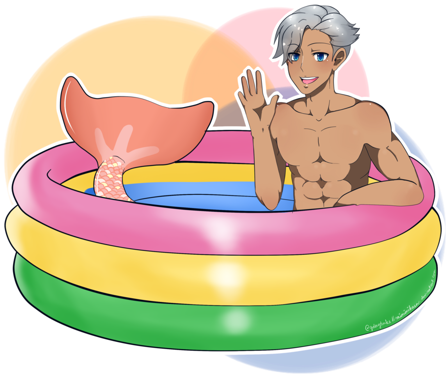 Mermaid Katsuo Senpai By Mimimikasa - Inflatable (894x894)