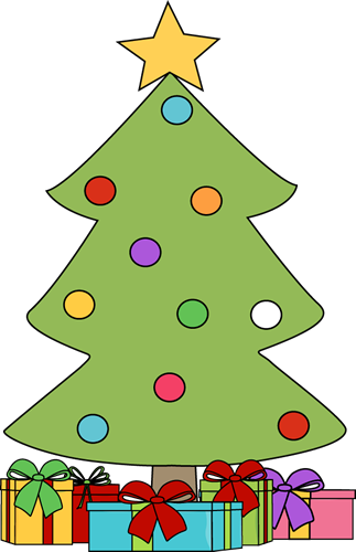 Christmas Tree With Presents Clip Art Images Library - Christmas Tree And Presents Clip Art (323x500)