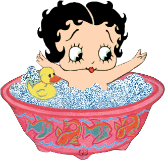 Toddler Betty Boop In A Glittering Bubble Bath With - Betty Boop In Jeans (350x400)