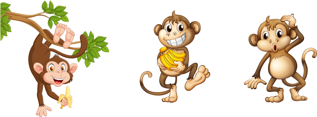About Us - Playful Monkeys Cartoon (1120x428)