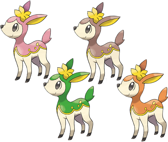 Resultado De Imagen Para Pokemon Tipo Normal - Deerling All Forms (560x517)