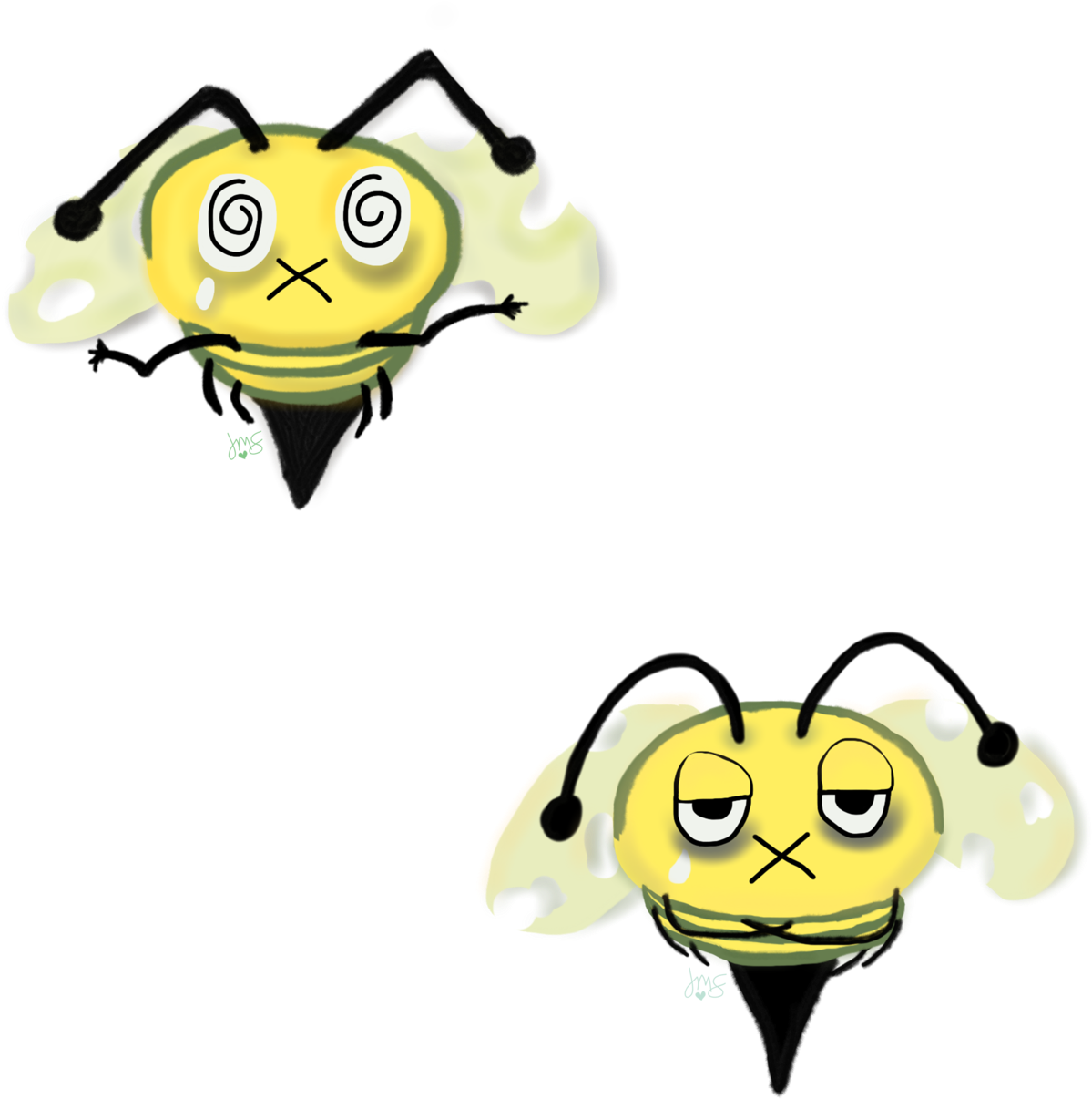Zombie Bee/zom-bee Illustration - Bee (1400x1400)