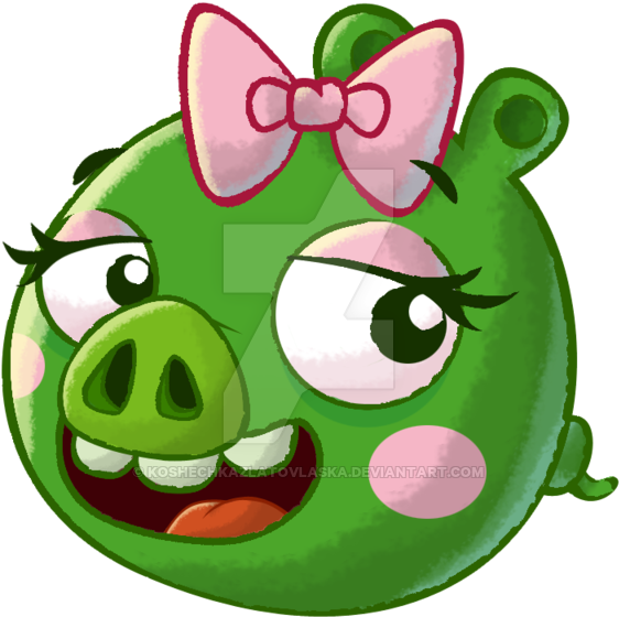 Female Pig By Koshechkazlatovlaska - Angry Birds Girl Pig (600x600)