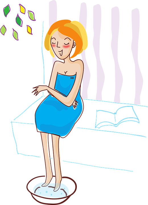 Collection Of Cartoon Spa Cliparts - Escalda Pés Desenho (520x720)