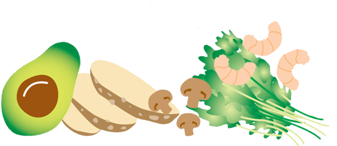 Shrimp, Mushroom & Avocado Toast - Illustration (720x300)