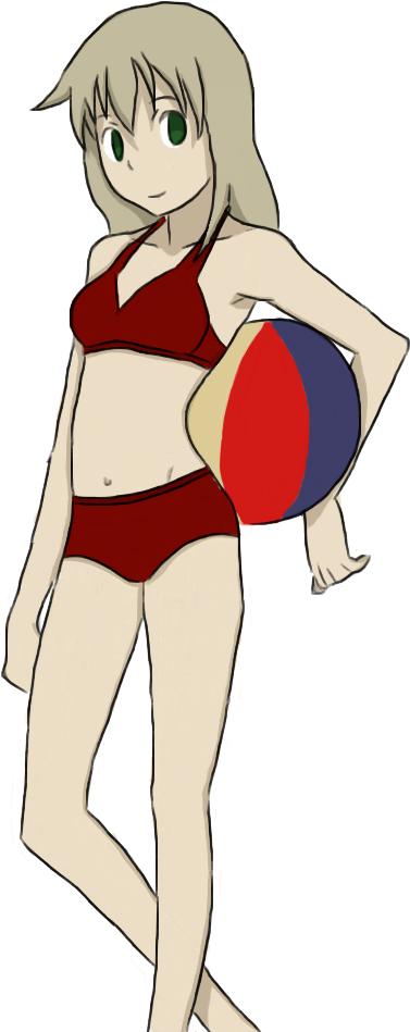 Maka Bathing Suit By Sillywall - Cartoon (437x1006)