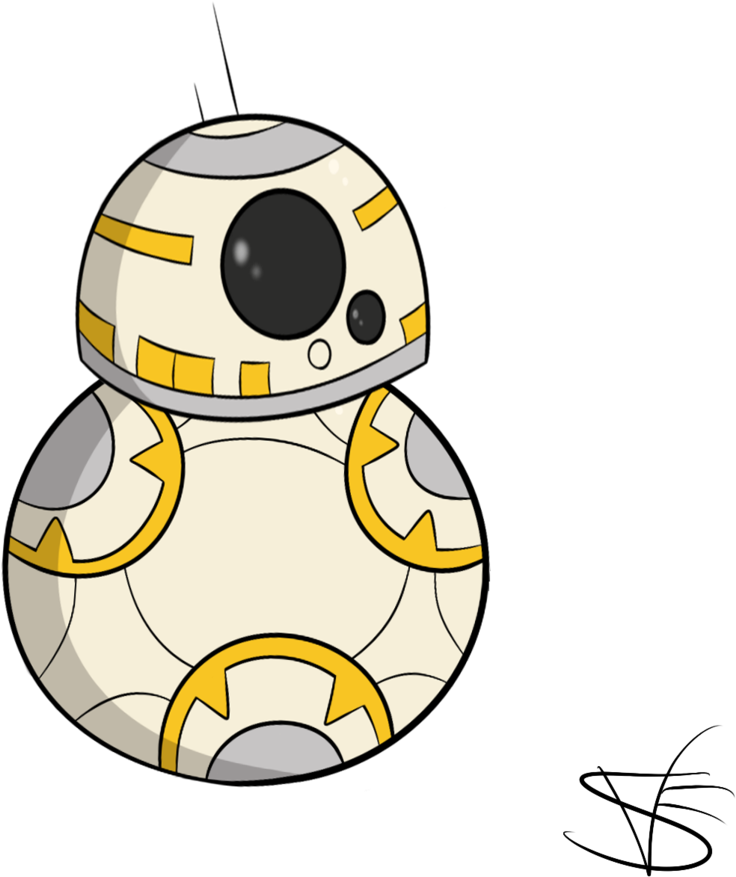 Bb8awakens - Bb8 Cartoon Drawing (1024x1215)