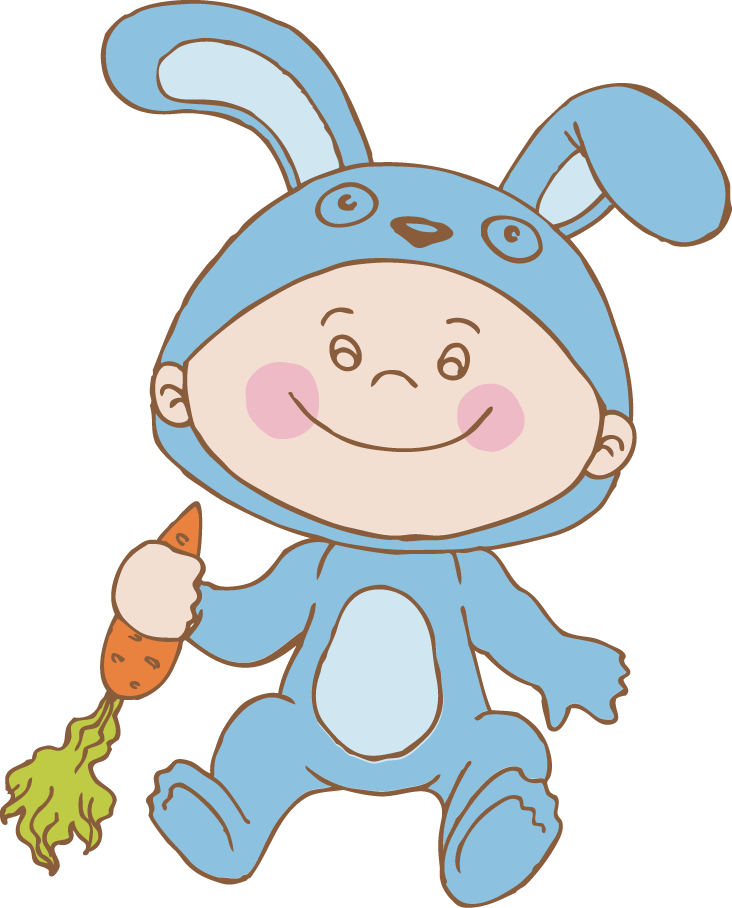 09，可使用adobe - Dibujo De Conejo Con Vestido (732x908)