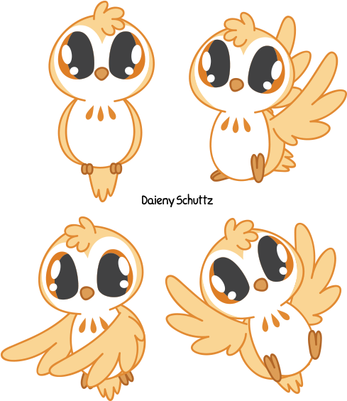 Adorable Owl By Daieny - Cartoon (600x600)