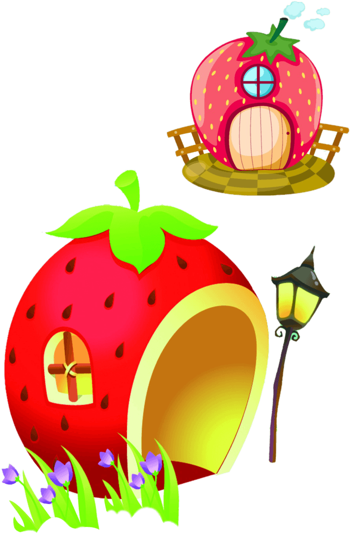 98，可使用adobe - Cartoon Fairy House (804x1137)