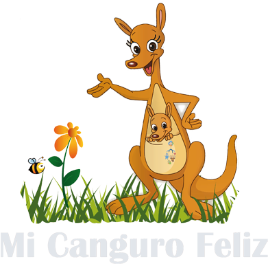 Kangaroo And Joey Clip Art (400x388)
