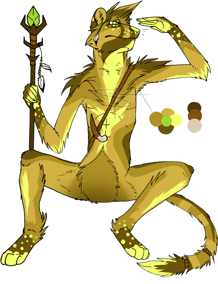 Anthro Meerkat/cheetah Mix - Illustration (774x1032)