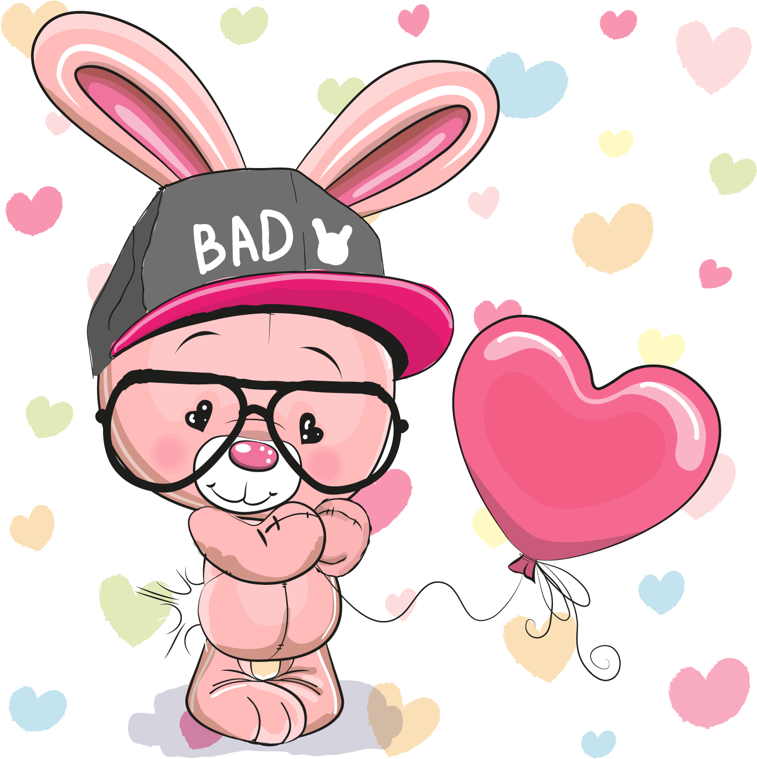 33，可使用adobe - Animals With Balloons Clipart (1500x1500)