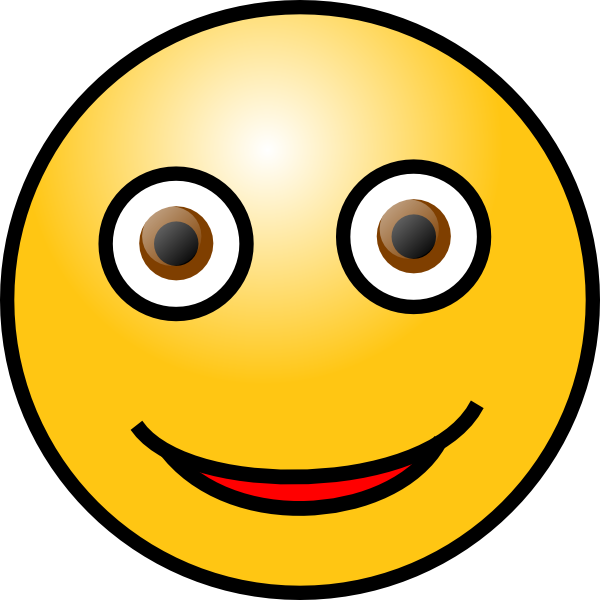 Blue Eyes Clipart Excited Eye - Smiley Face Clip Art (600x600)