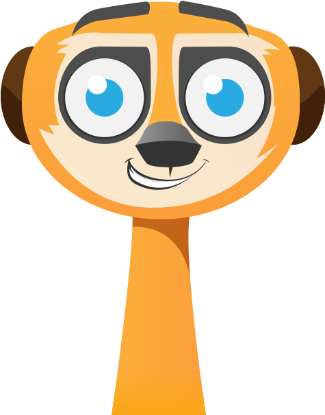 Max Is Your Helpful Meerkat, He Loves To Help You Out, - Cartoon Meerkat Head (488x604)
