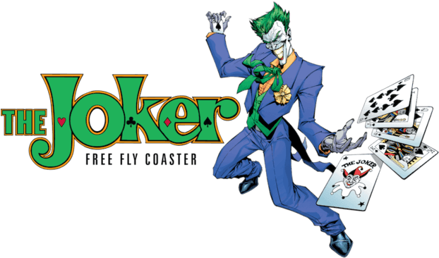 Six Flags Group Transportation - Joker Free Fly Coaster Logo (640x426)
