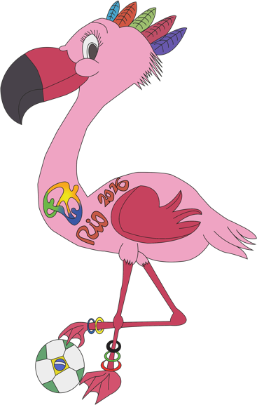I Firstly Drew Them Out By Hand Then Created Them Using - Greater Flamingo (367x577)
