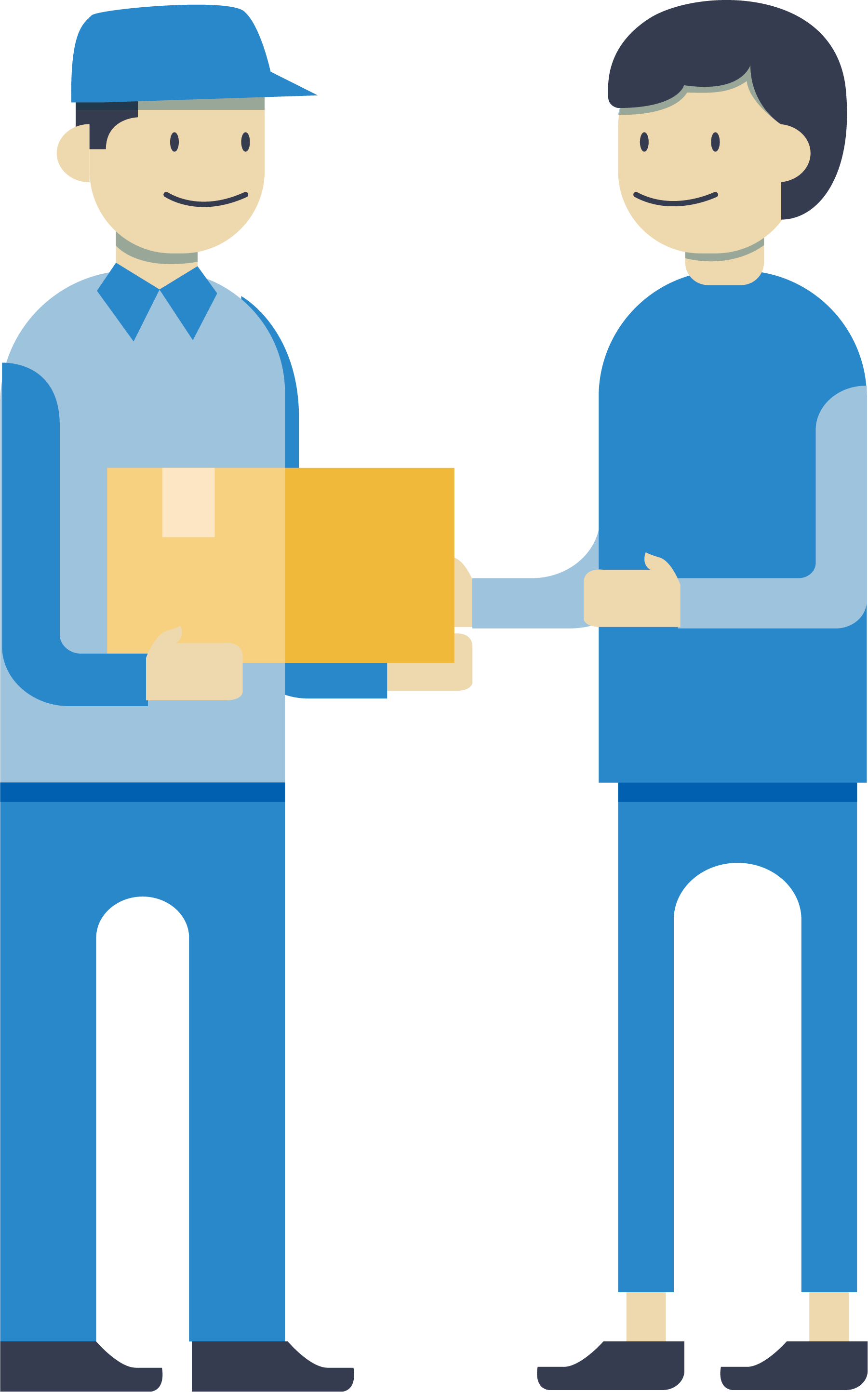 Cash On Delivery - Door To Door Vector (1801x2888)