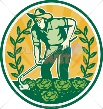 Stock Illustration Of Retro Cartoon Illustration Of - Horticulturist Vector (340x360)