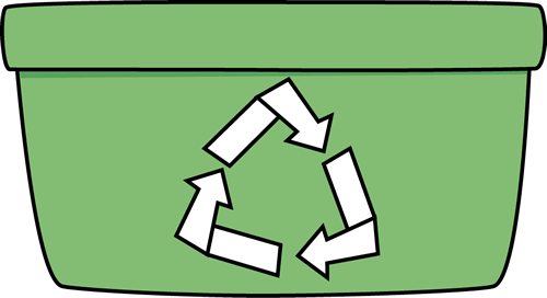 Green Recycle Bin - Taking Care Of The Environment Grade 1 (500x272)