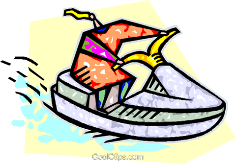 Person Riding A Sea Doo Royalty Free Vector Clip Art - Sea-doo (480x335)