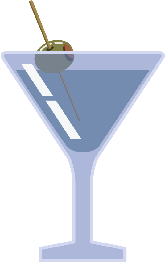 Martini With Olive Png Images 377 X - Martini Vector Png (565x900)