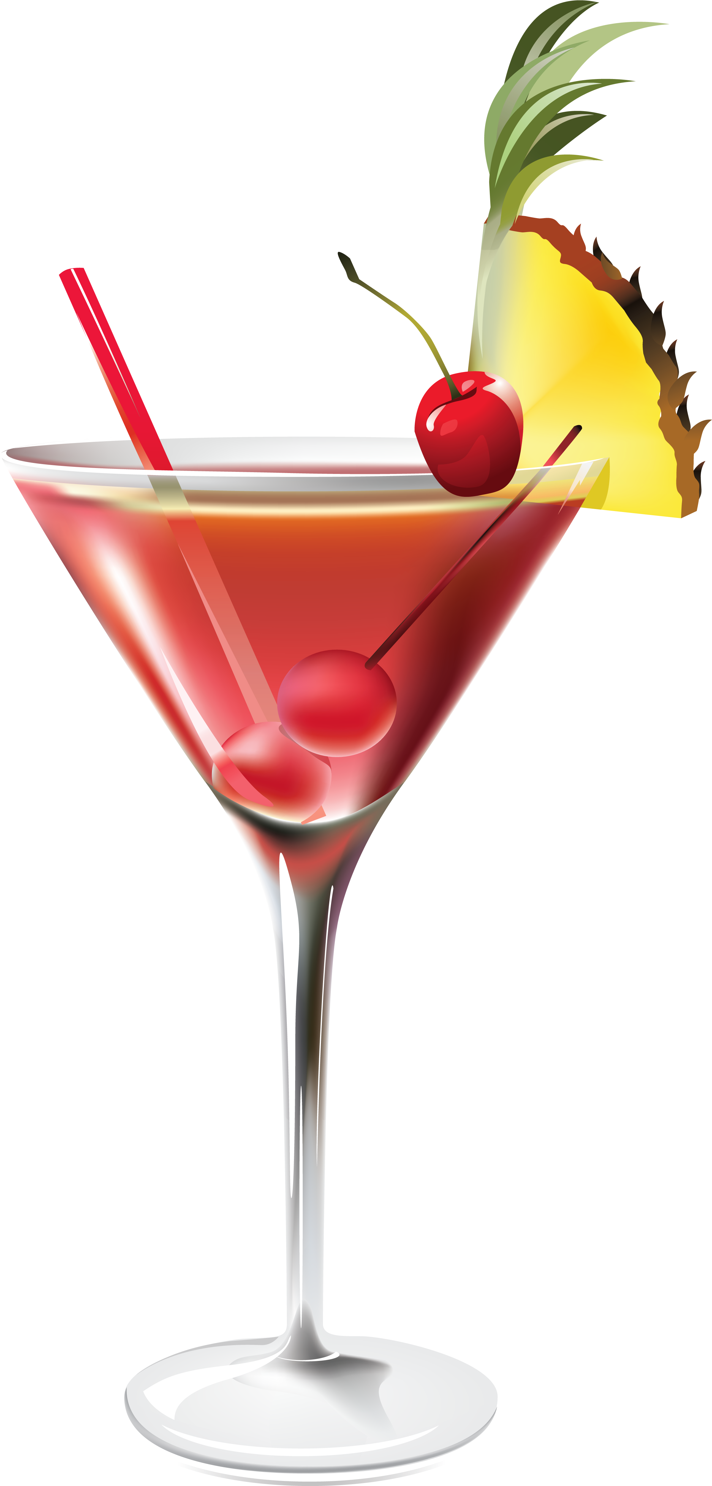 Cocktail With Pineapple Png Clipart Picture - Clipart Cocktails (2606x5162)