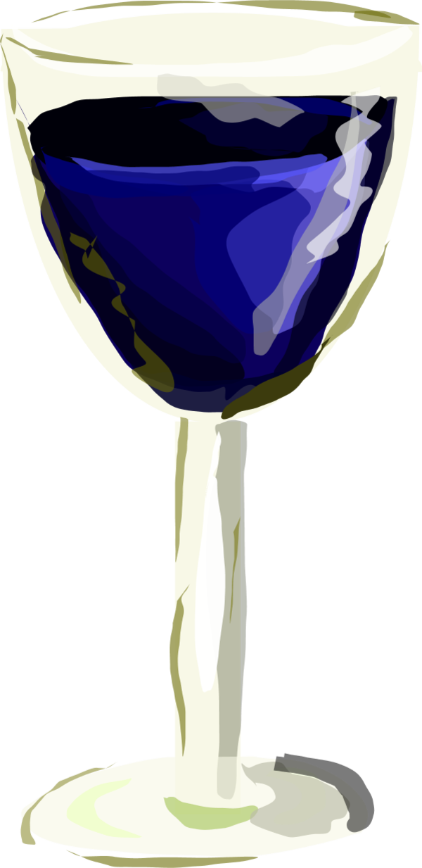 Red Wine Glass - Wine Glass Clip Art (600x1233)