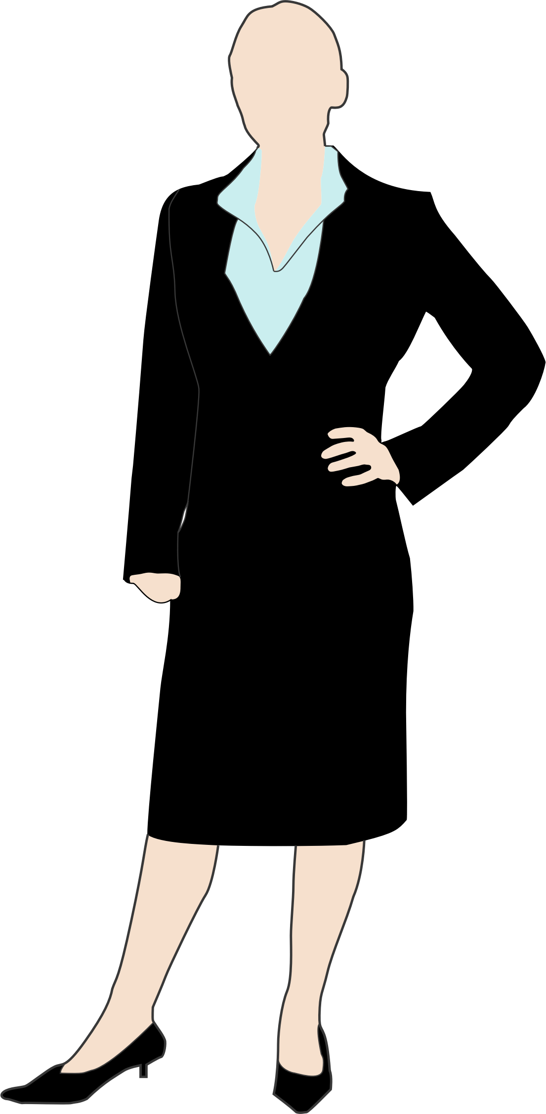 Business Woman Clipart Png - Clip Art Business Wear (1105x2256)