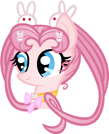 Moon Bunny Chibi Headshot By Wishingwellbro - Cartoon (452x543)