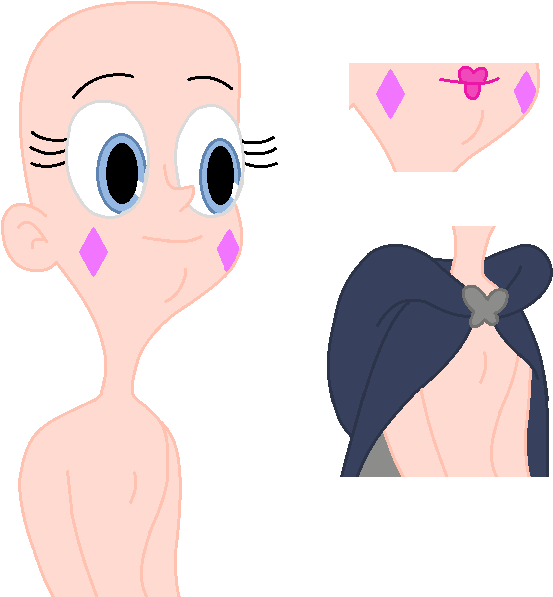 Queen Moon Base 6 By Twisted-bases - Queen Moon Butterfly Base (577x601)